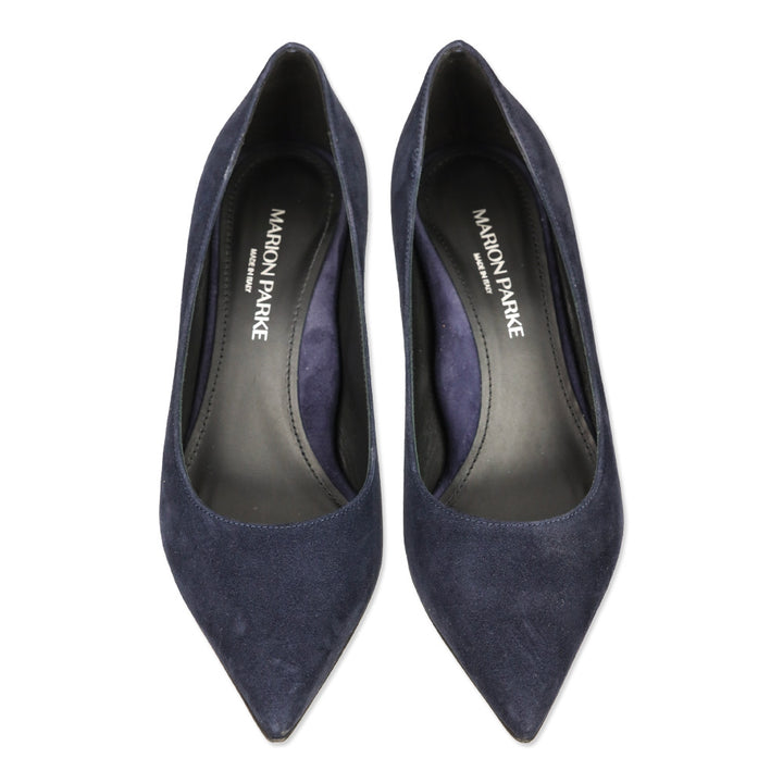 Marion Parke Navy Suede Classic Pump 70