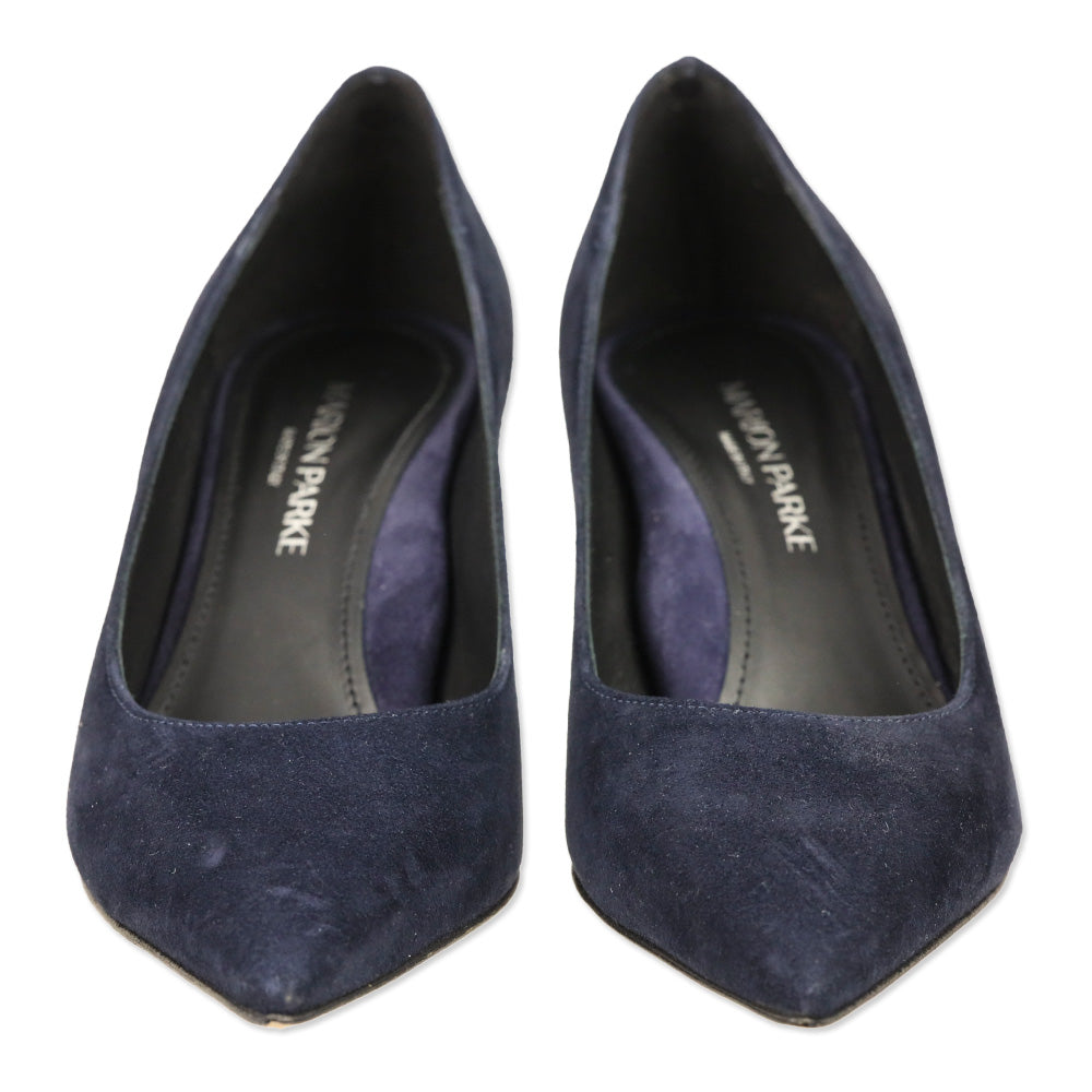 Marion Parke Navy Suede Classic Pump 70