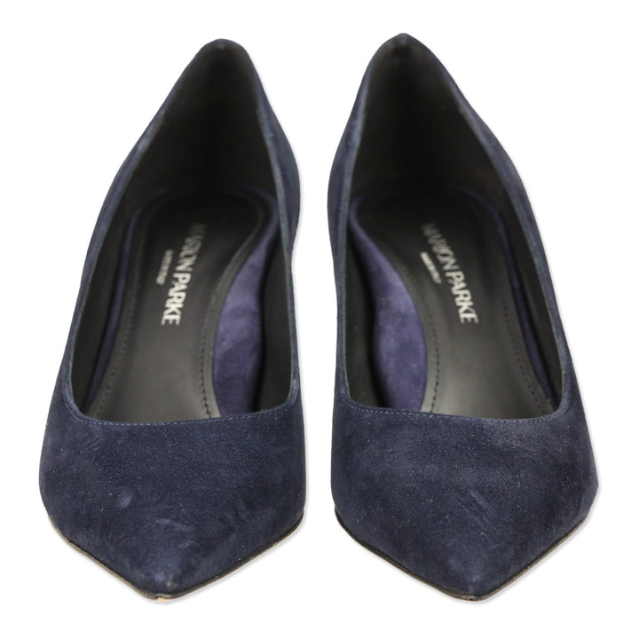 Marion Parke Navy Suede Classic Pump 70