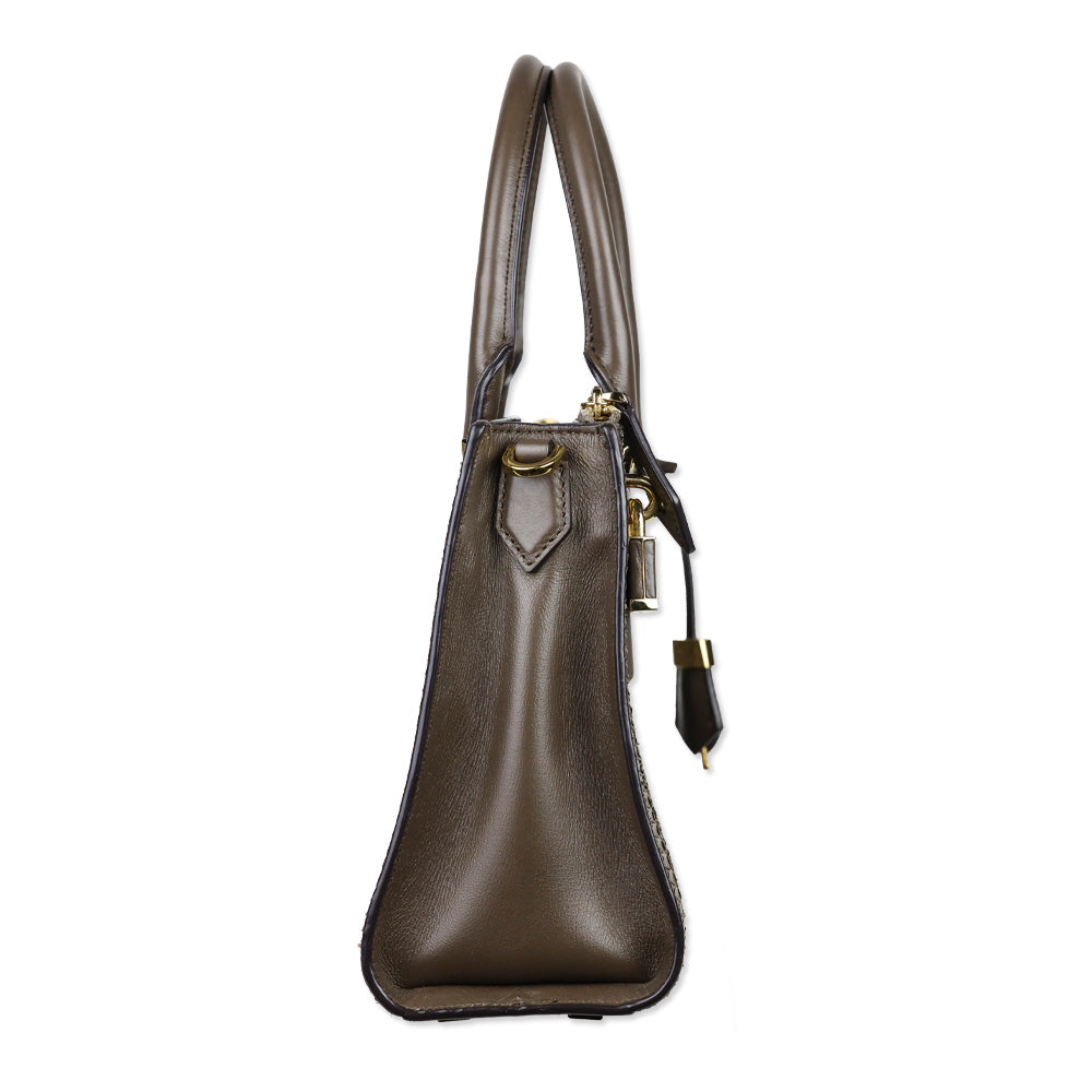 Michael Kors Collection Taupe Python Casey Small Satchel