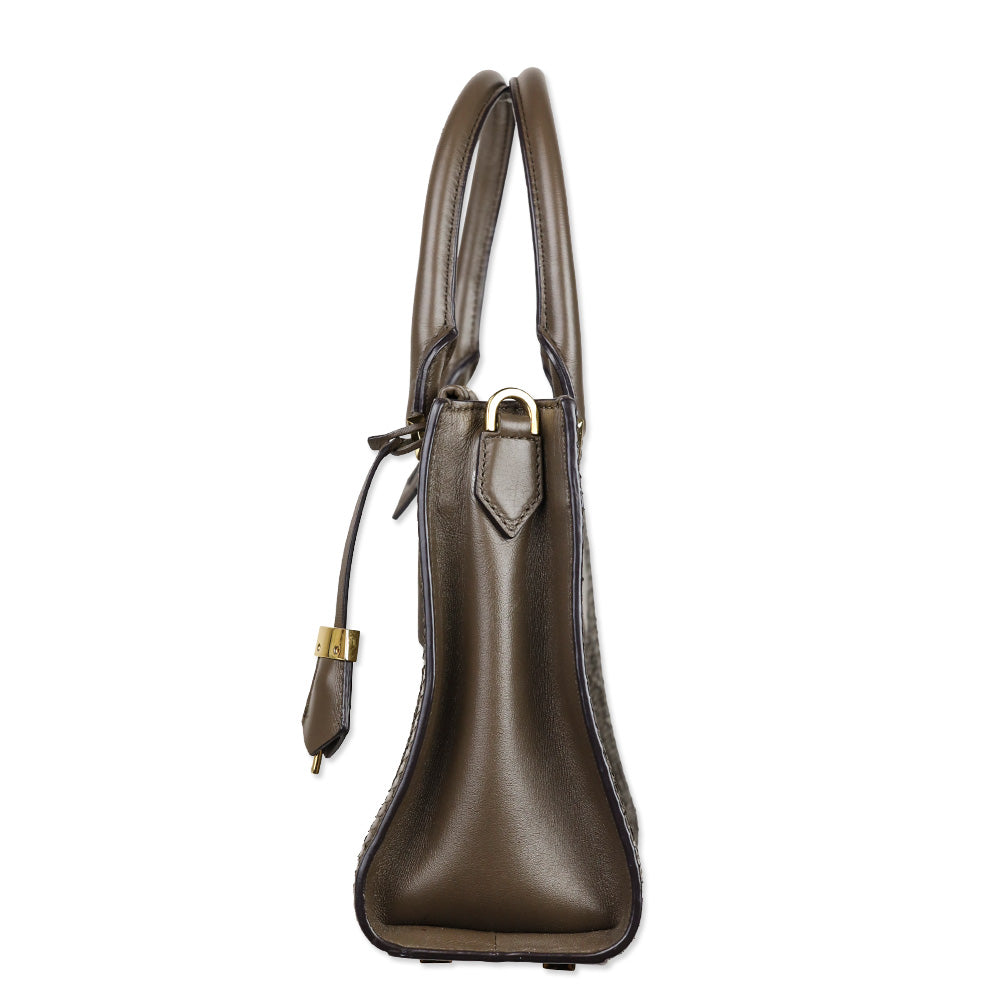 Michael Kors Collection Taupe Python Casey Small Satchel