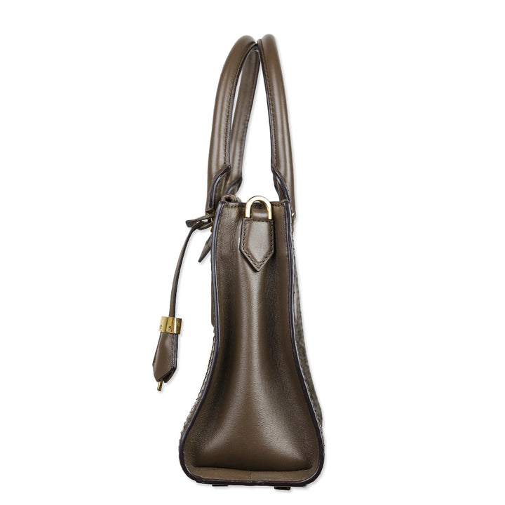 Michael Kors Collection Taupe Python Casey Small Satchel