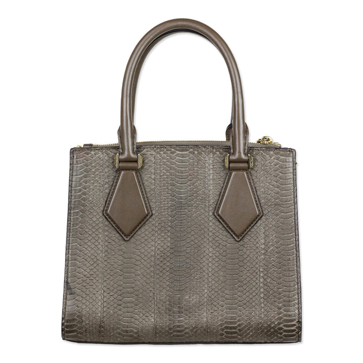 Michael Kors Collection Taupe Python Casey Small Satchel