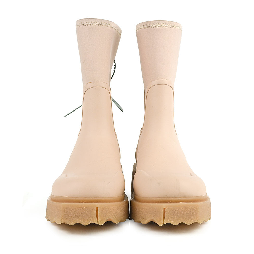 Off-White Nude Sponge 'For Rainy Days' Rain Boots