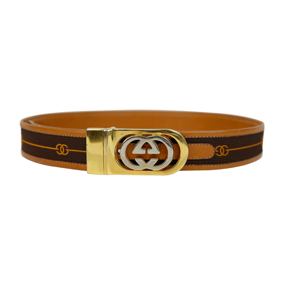 Gucci Leather Belt with Crystal Double G Buckle Multi in Calfskin with  Gold-tone - US