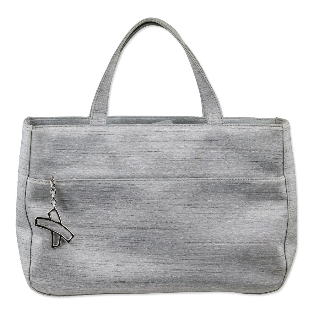 Paloma Picasso Heather Grey Nylon Tote DBLTKE Luxury Consignment