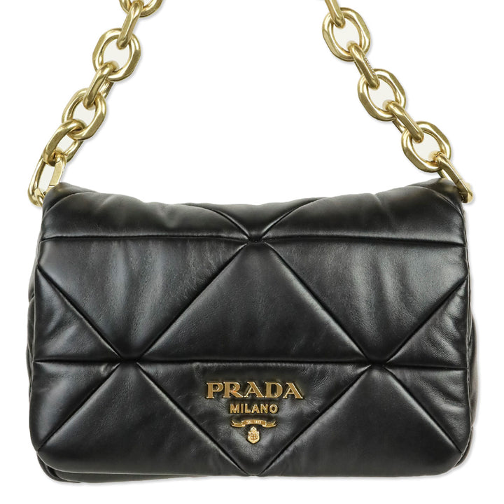 Prada Black Nappa Patchwork System Shoulder Bag