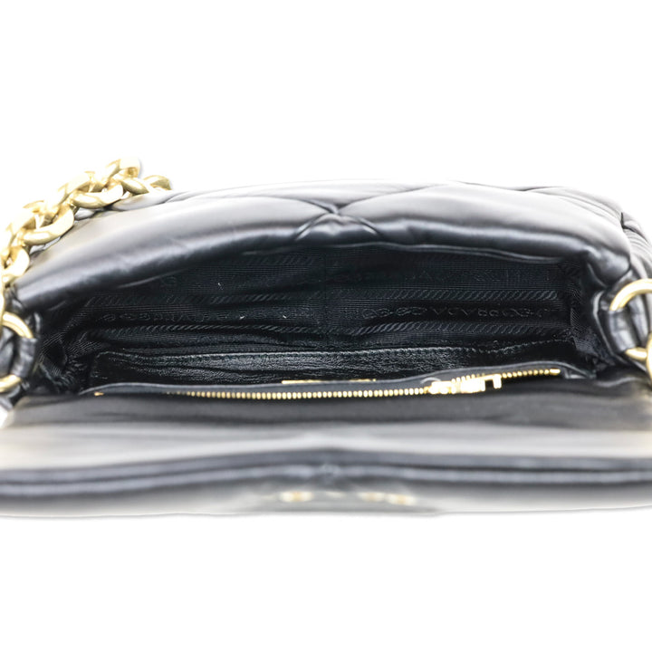 Prada Black Nappa Patchwork System Shoulder Bag