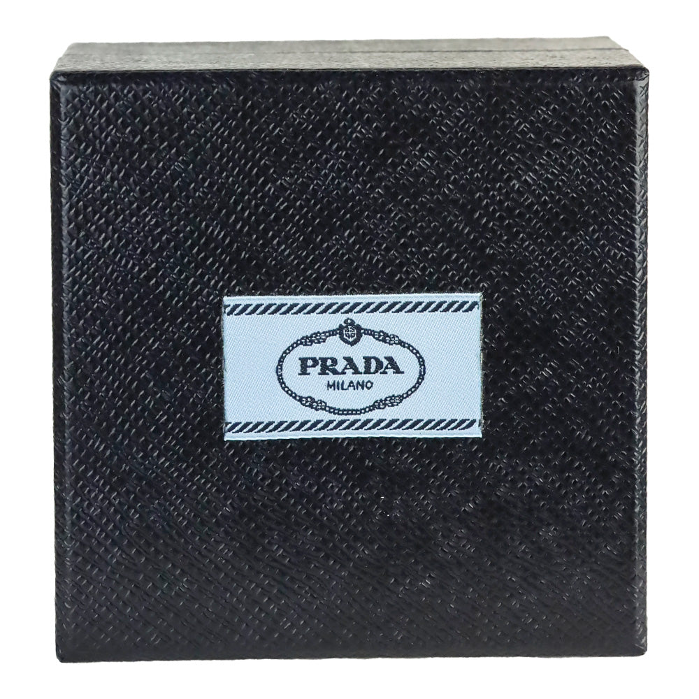 Prada Crystal Embellished Silver Sphere Ball Keychain Charm