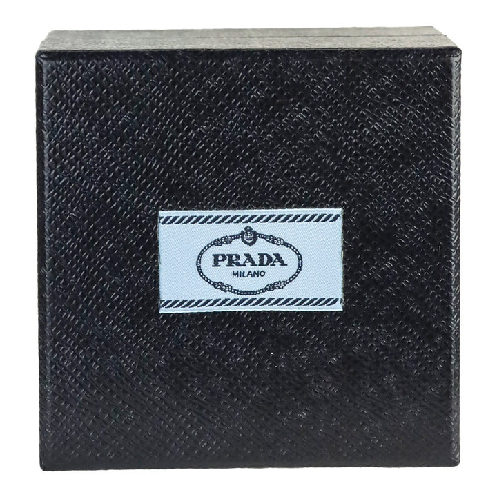 Prada Crystal Embellished Silver Sphere Ball Keychain Charm