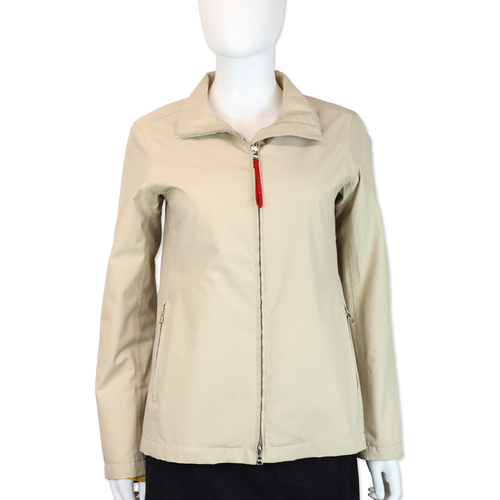 Prada Sport GORE-TEX 280378 Beige Yellow Nylon Blouson Zip-Up Blouson Jacket