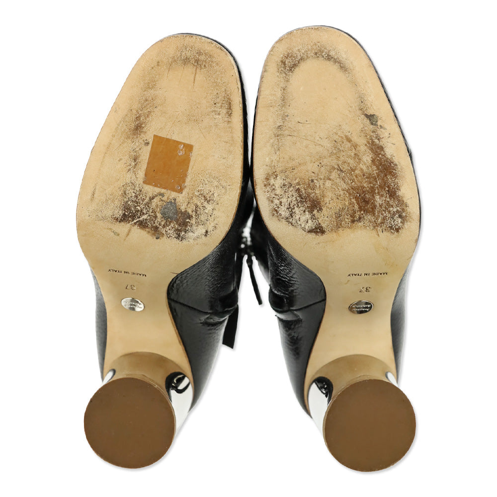 Proenza Schouler Black Leather 70 Eyelet Boots