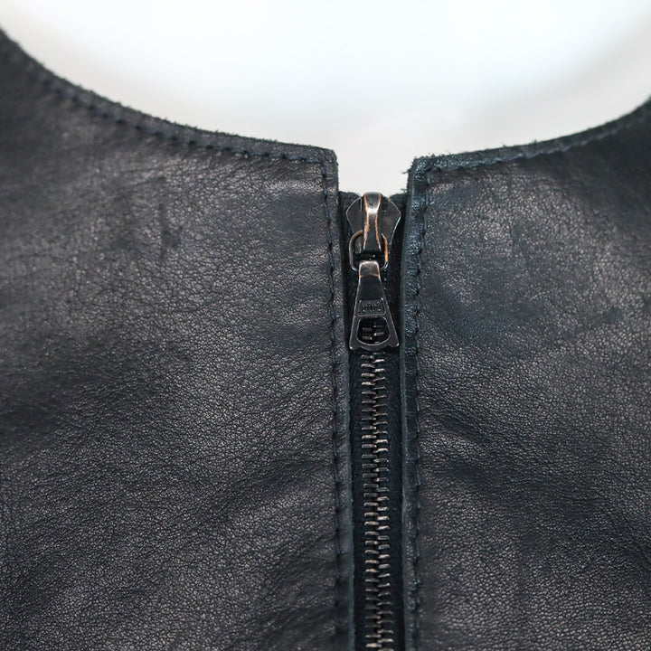 Rag + Bone Black Leather Zip Peplum Jacket