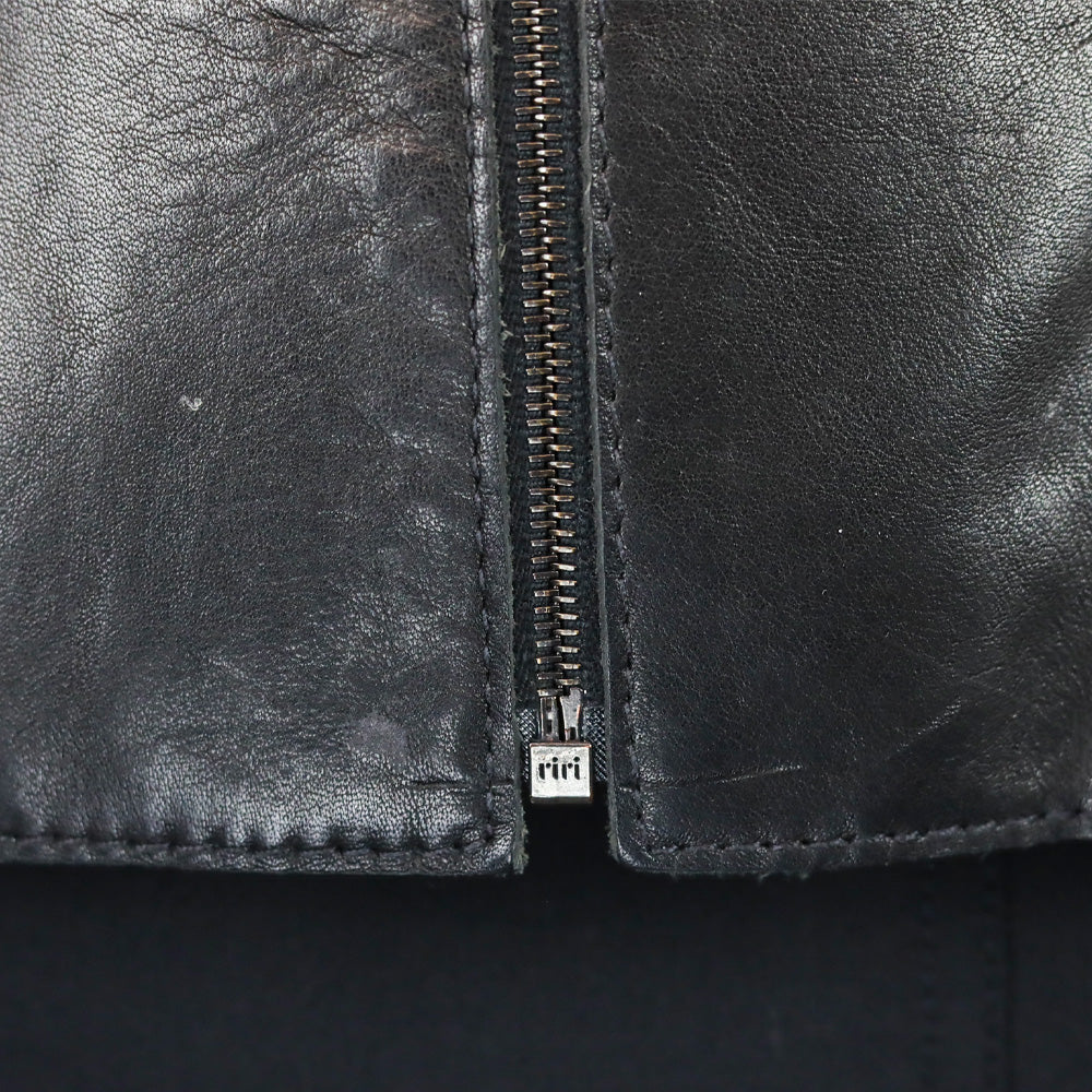 Rag + Bone Black Leather Zip Peplum Jacket