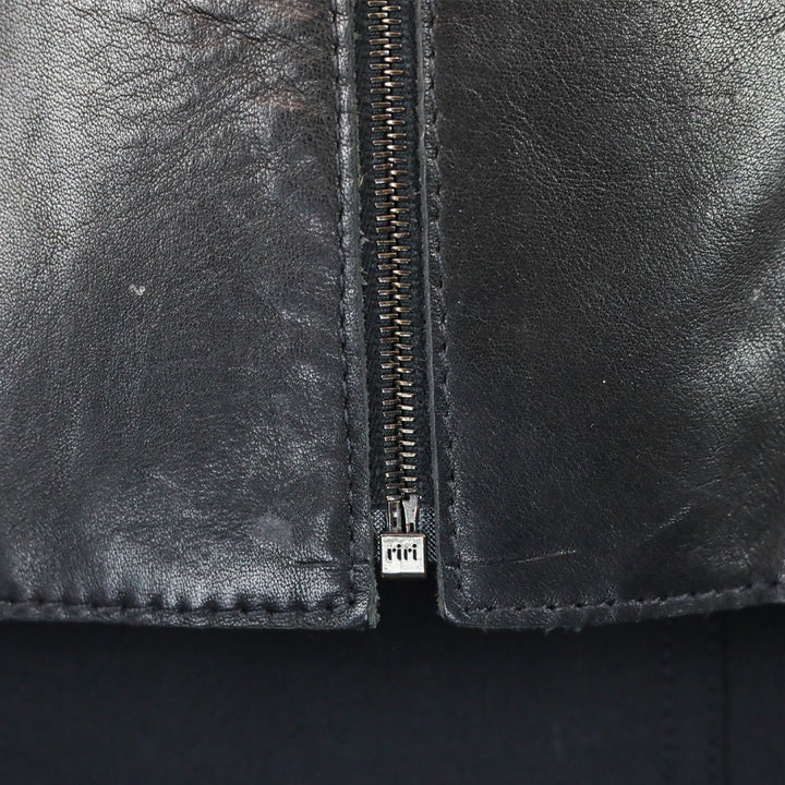 Rag + Bone Black Leather Zip Peplum Jacket