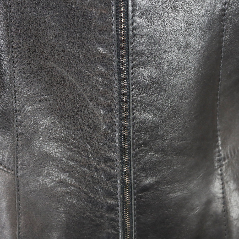 Rag + Bone Black Leather Zip Peplum Jacket