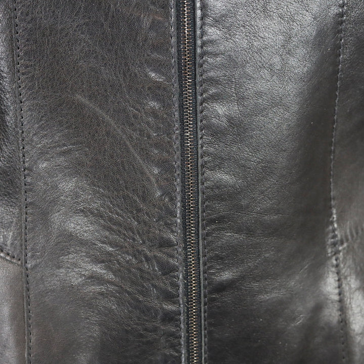 Rag + Bone Black Leather Zip Peplum Jacket