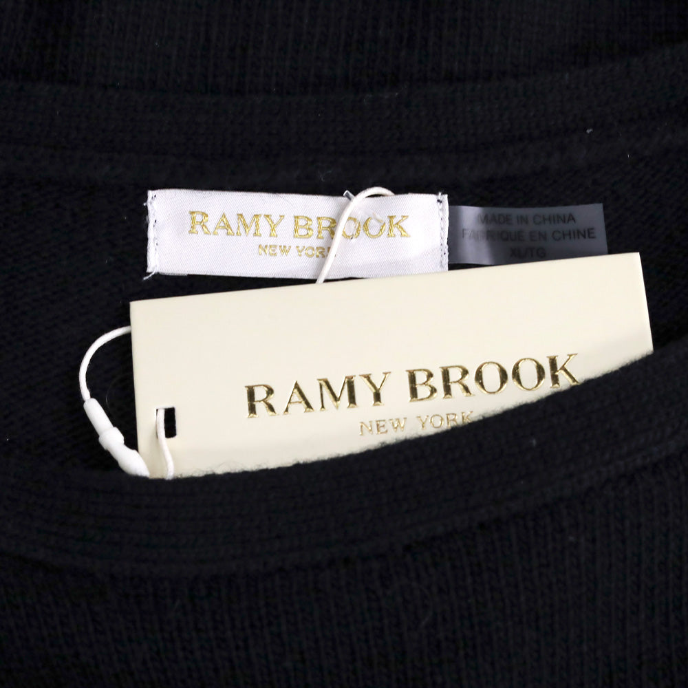 Ramy Brook Black Knit Mirror Studded Celine Sweater Dress