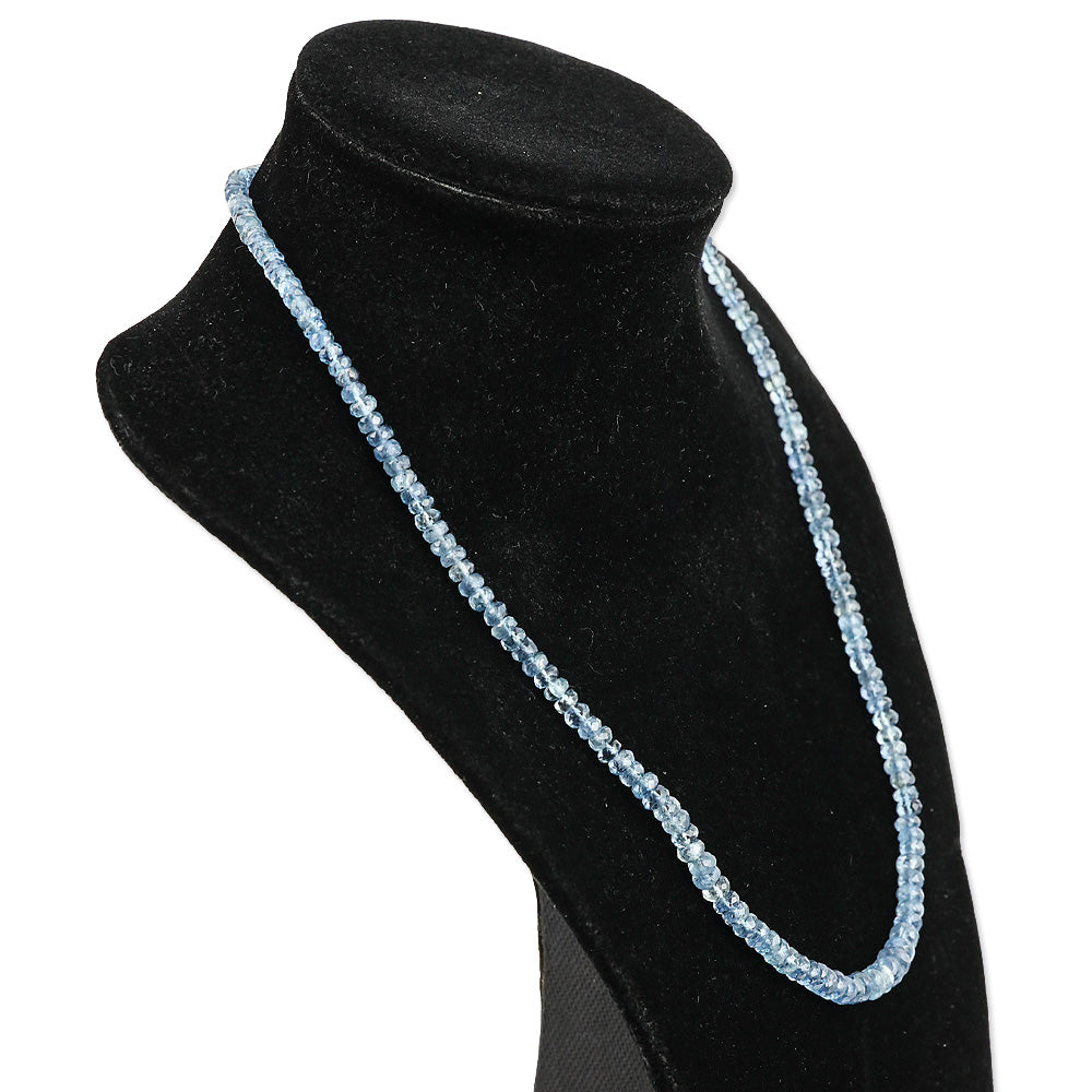 Rhapsody 950 Platinum Santa Maria Aquamarine Graduated Single Strand Beaded Necklace