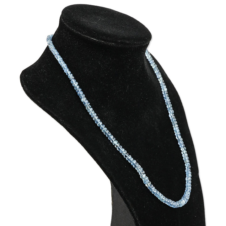 Rhapsody 950 Platinum Santa Maria Aquamarine Graduated Single Strand Beaded Necklace