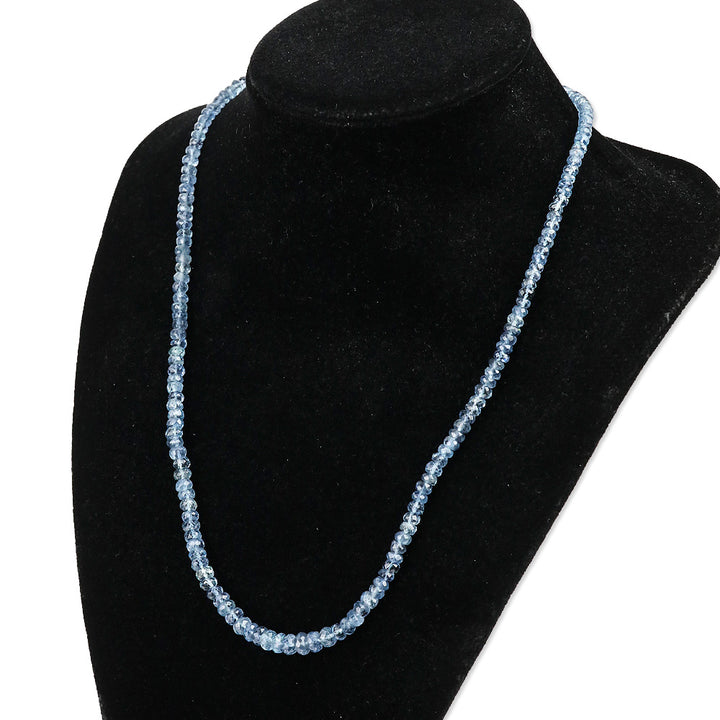 Rhapsody 950 Platinum Santa Maria Aquamarine Graduated Single Strand Beaded Necklace