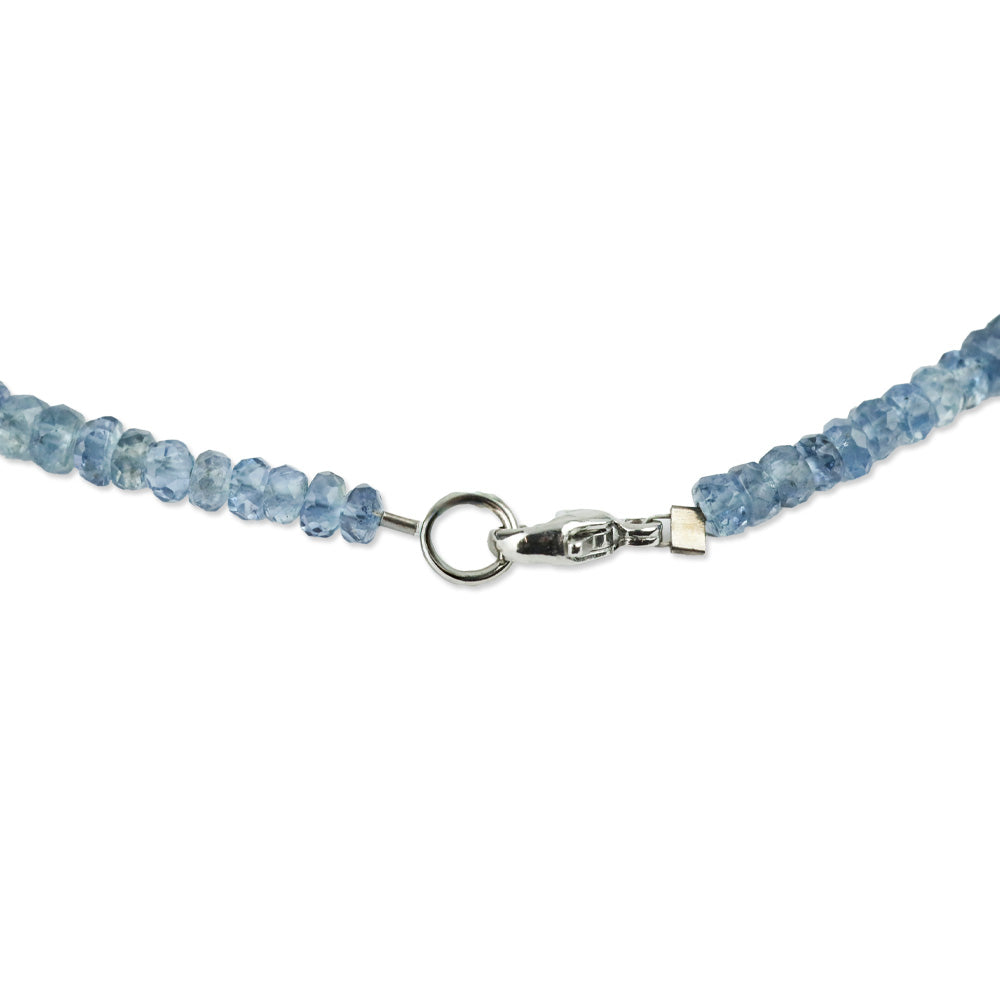 Rhapsody 950 Platinum Santa Maria Aquamarine Graduated Single Strand Beaded Necklace
