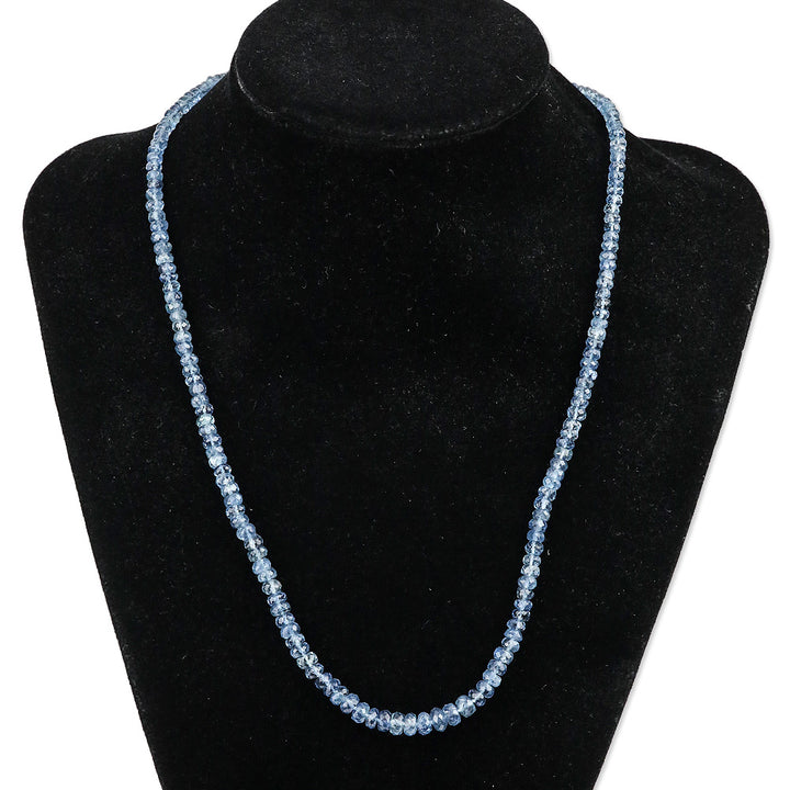 Rhapsody 950 Platinum Santa Maria Aquamarine Graduated Single Strand Beaded Necklace