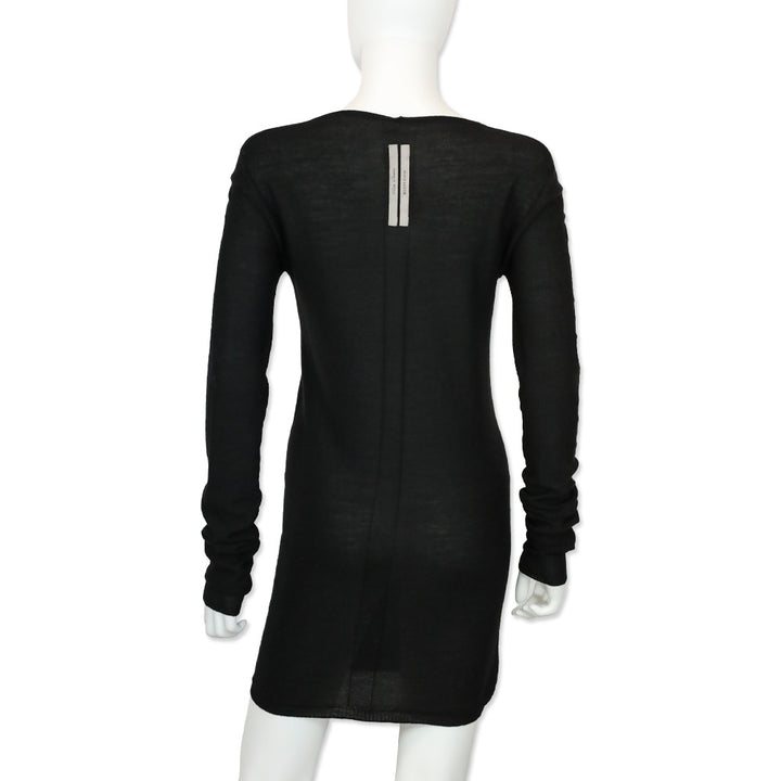 Rick Owens Moody FW14 Black Scoop Neck Long Sleeve Tunic