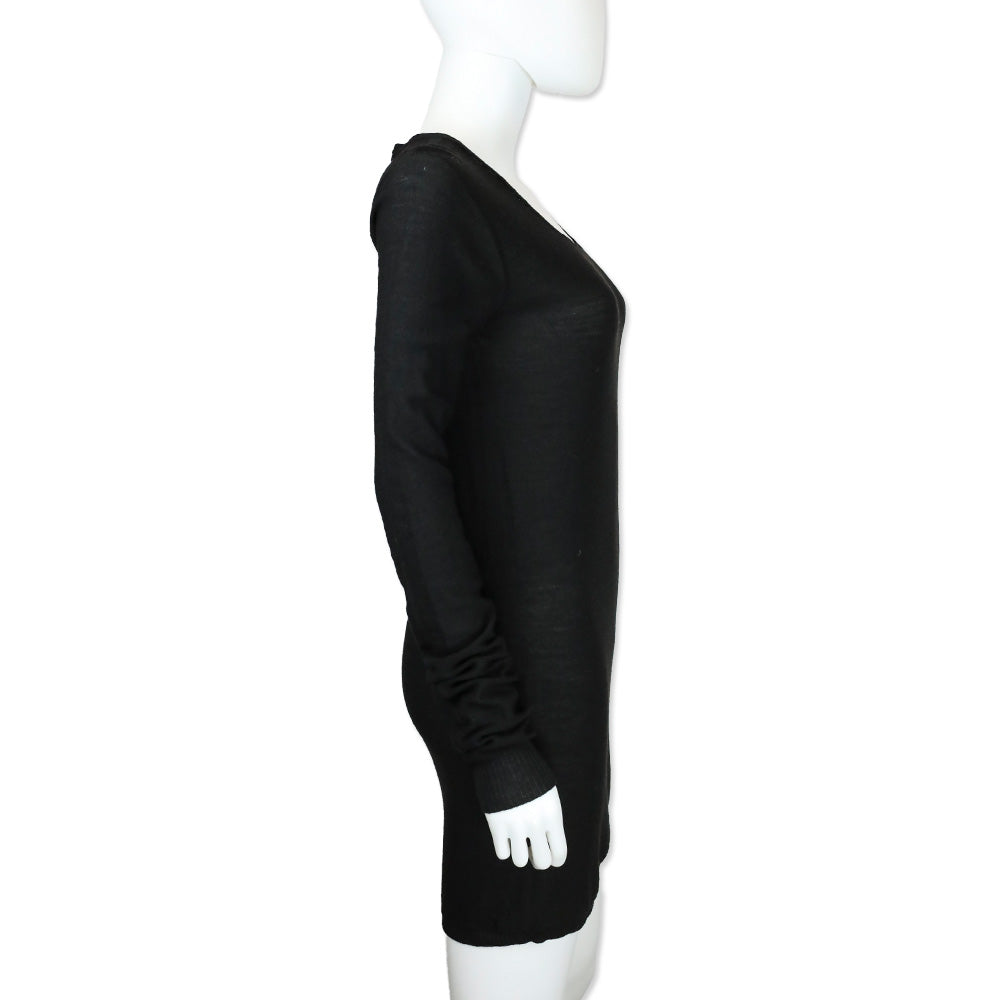 Rick Owens Moody FW14 Black Scoop Neck Long Sleeve Tunic