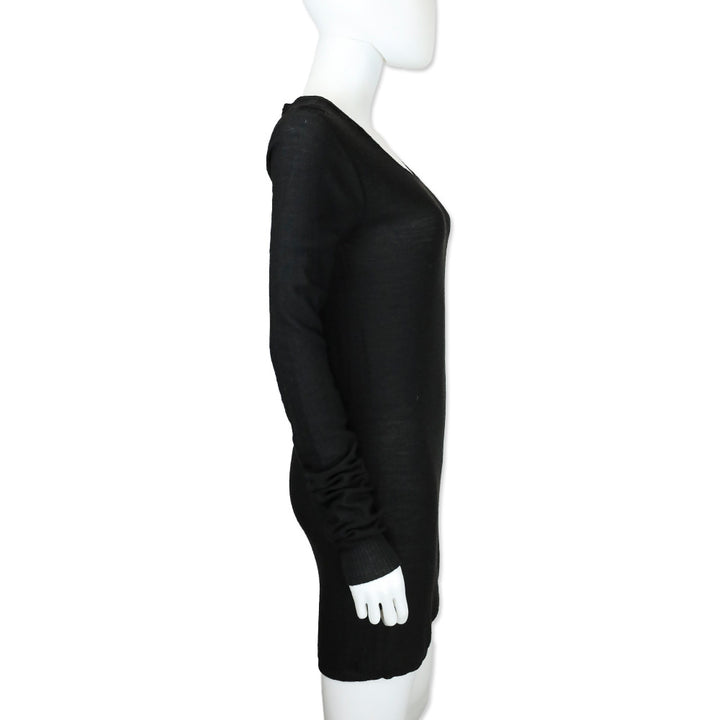 Rick Owens Moody FW14 Black Scoop Neck Long Sleeve Tunic