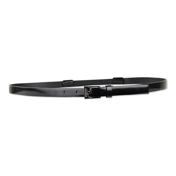 Salvatore Ferragamo Black Patent Leather Gancini Zipper Belt Bag