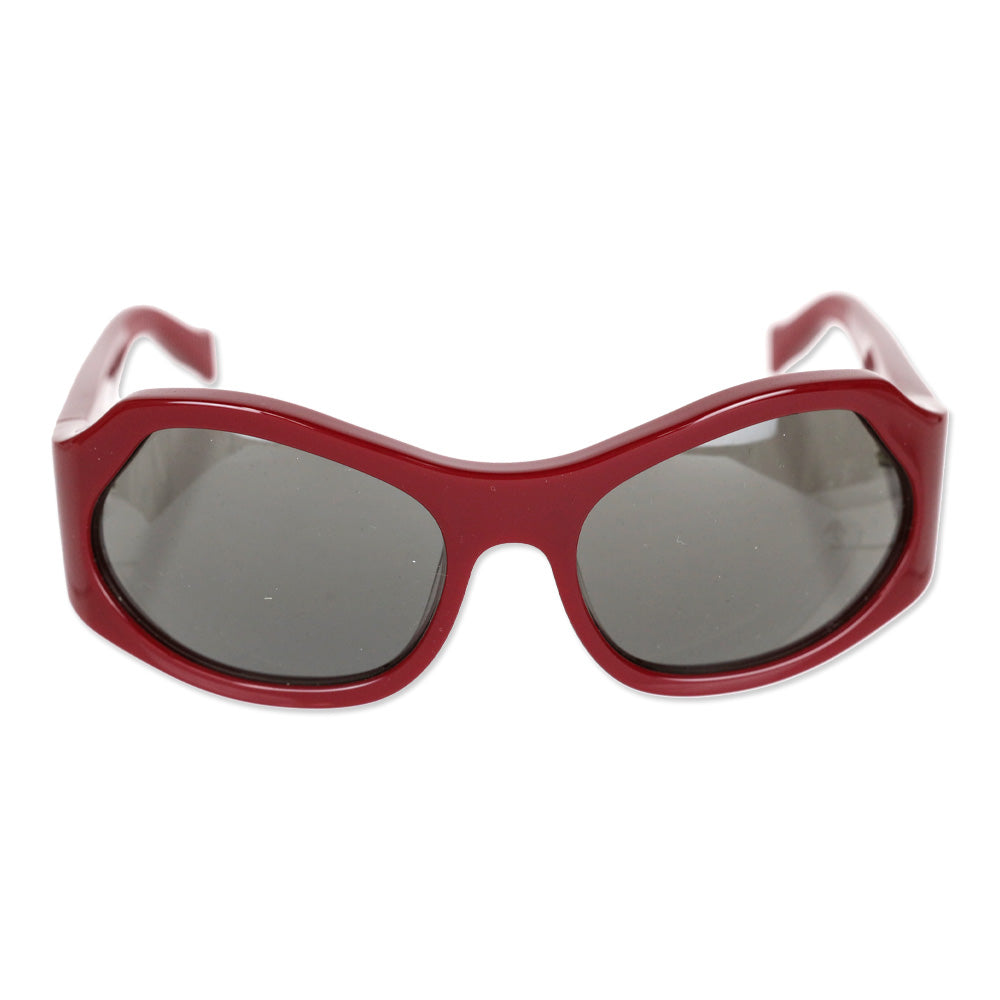 Salvatore‎ Ferragamo  Deep Burgundy Sunglasses. Salvatore Ferragamo Burgundy Wrap Sunglasses | DBLTKE Luxury  main image 4