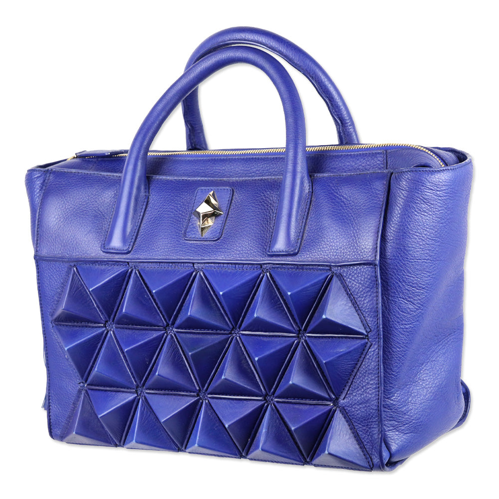 Sofia Al Asfoor Classic Signature Blue Shield Bag