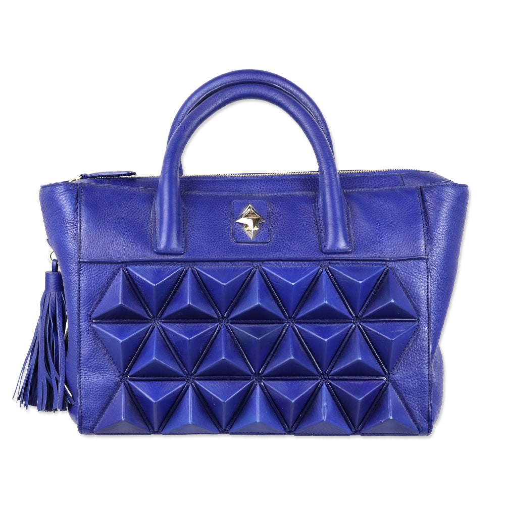 Sofia Al Asfoor Classic Signature Blue Shield Bag