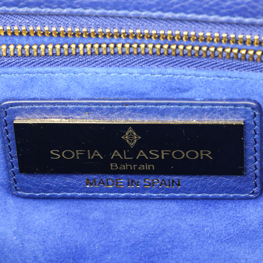 Sofia Al Asfoor Classic Signature Blue Shield Bag
