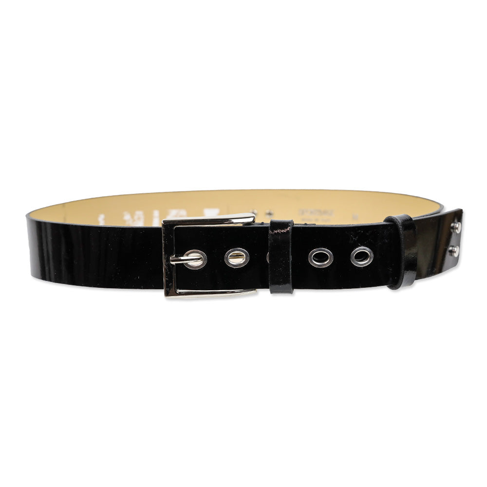PRABAL GURUNG black leather silver mirrored belt M Bally Mirror B Buckle Reversible Belt | Saks Fifth Avenue main image 2
