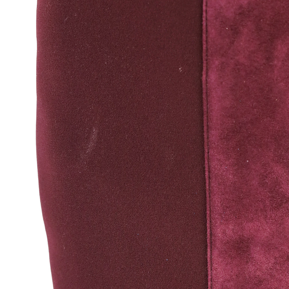 Stuart Weitzman Burgundy Suede and Elastic Knee High Boots