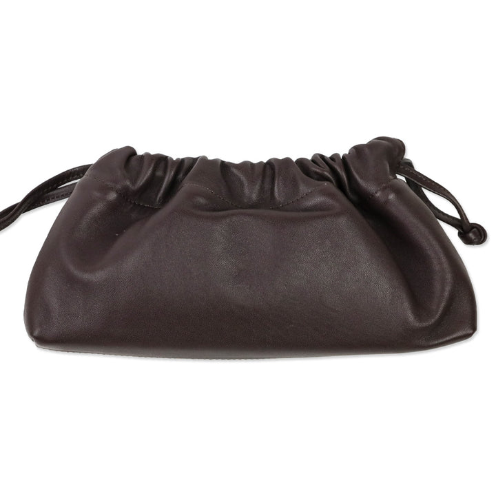 Studio Amelia Chocolate Calf Leather Mini Drawstring Bag