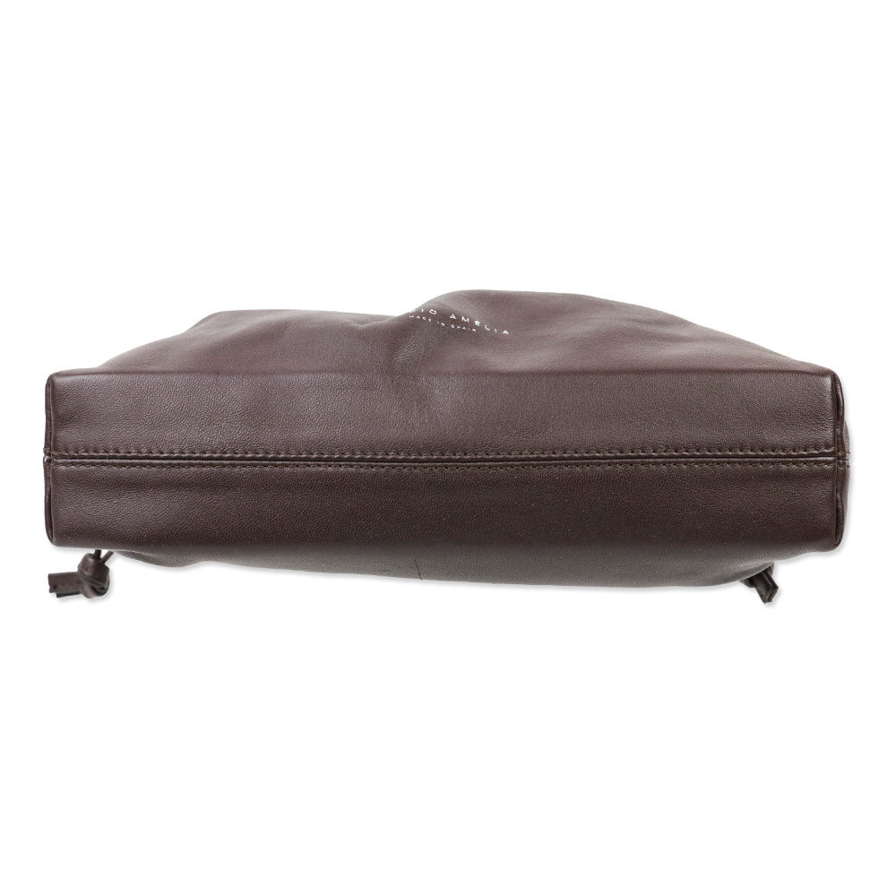 Studio Amelia Chocolate Calf Leather Mini Drawstring Bag