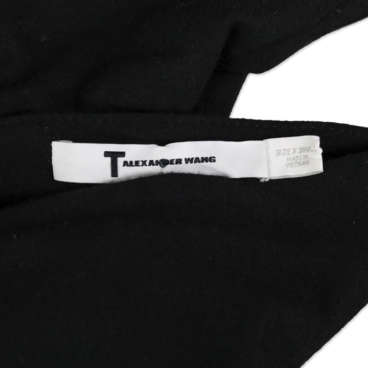 T by Alexander Wang Black Lace-Up Long Sleeve Bodysuit