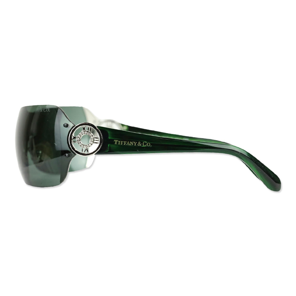 Tiffany & Co Green Tinted Atlas Shield Sunglasses