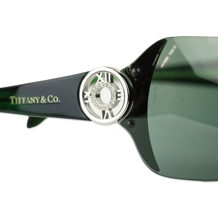 Tiffany & Co Green Tinted Atlas Shield Sunglasses