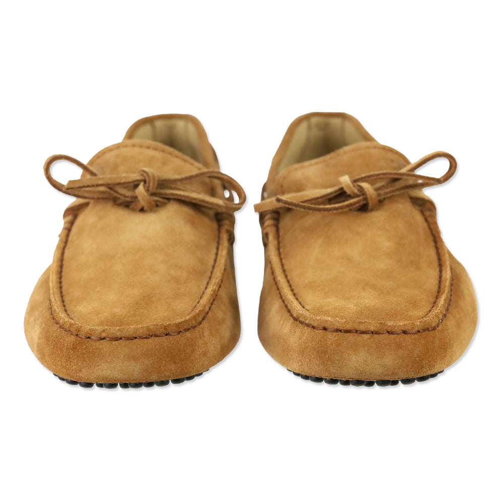 Tod's Brown Suede Gommino Tie Driving Loafer