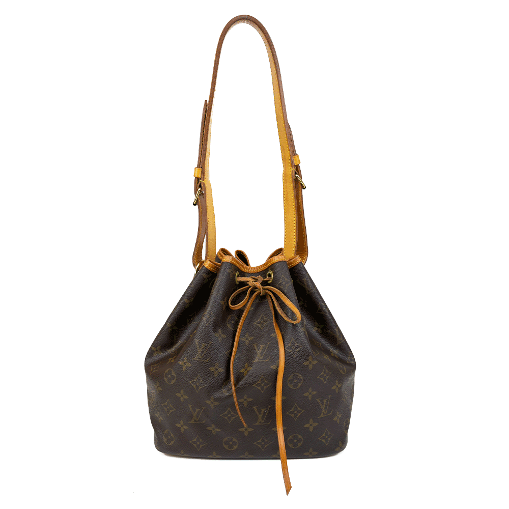 Louis Vuitton Petite Noe Bucket & Drawstring Bag Brown Canvas for sale  online