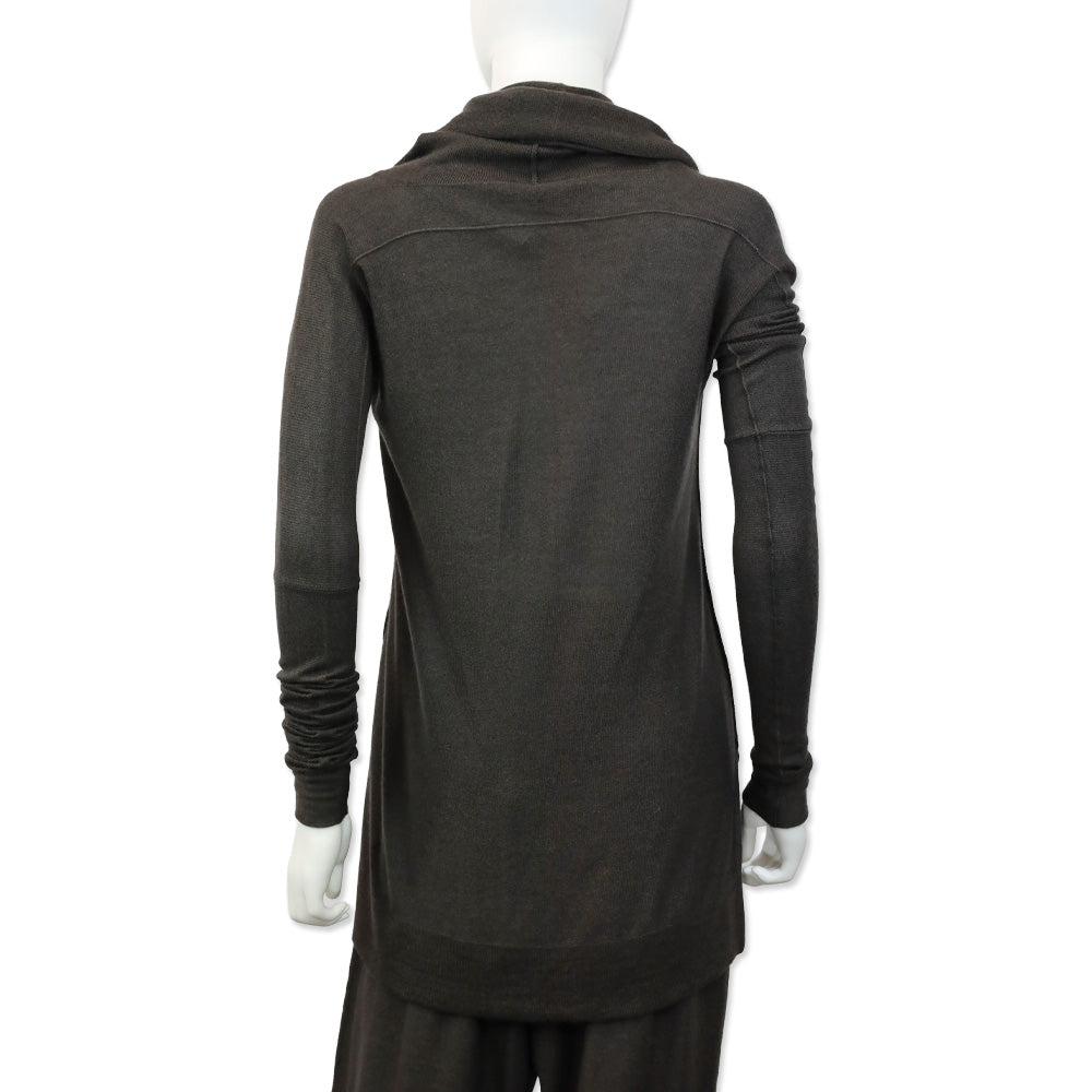 Urban Zen Dark Grey Cashmere/Silk Easy Cowl Neck Sweater