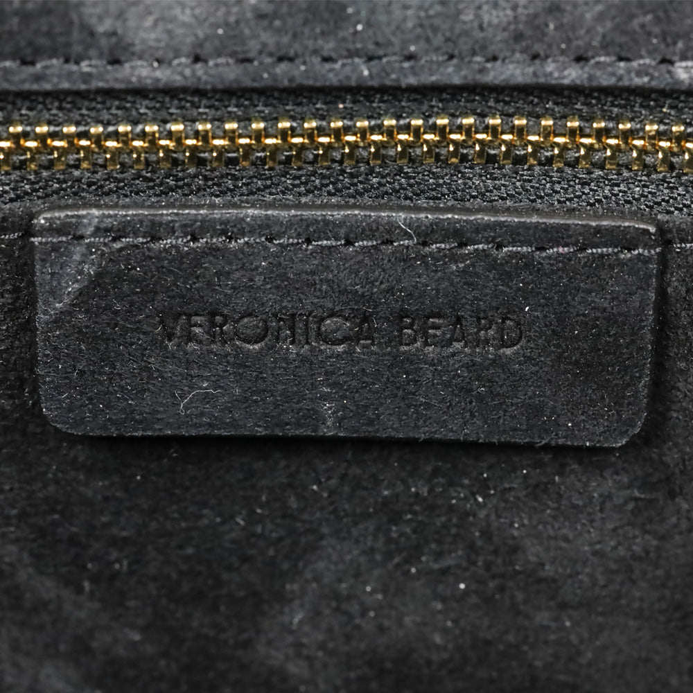 Veronica Beard Black Suede Top-Handle Dash Bag