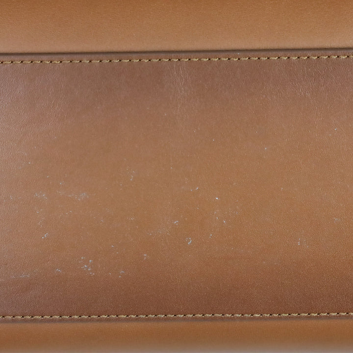 Veronica Beard Burnished Hazelwood Leather Top-Handle Dash Bag