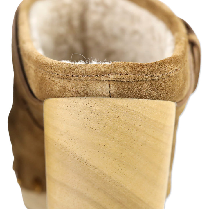 Veronica Beard Dacey 100MM Hazelwood Suede Clogs