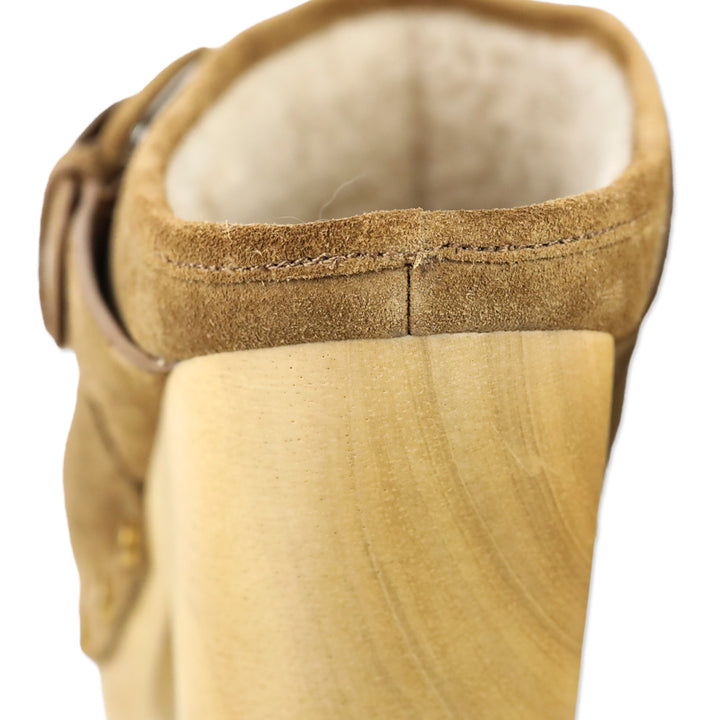 Veronica Beard Dacey 100MM Hazelwood Suede Clogs