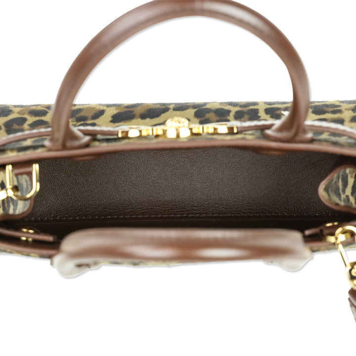 Versace Small Medusa '95 Leopard Calf Hair Tote Bag